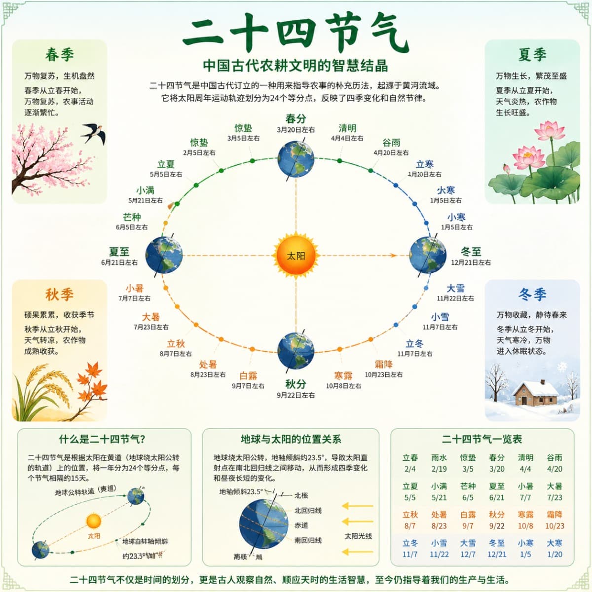 二十四节气示意图