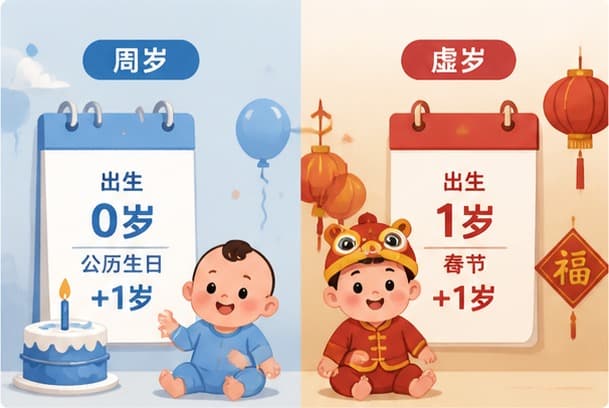 周岁和虚岁介绍